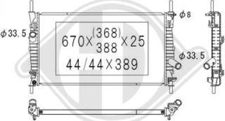 Diederichs DCM2090 - Radiatore, Raffreddamento motore autozon.pro