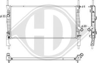 Diederichs DCM2092 - Radiatore, Raffreddamento motore autozon.pro