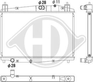 Diederichs DCM2276 - Radiatore, Raffreddamento motore autozon.pro