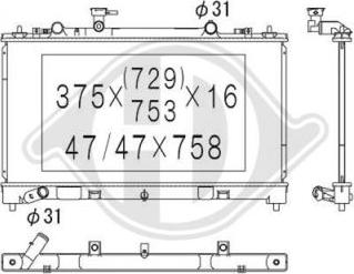 Diederichs DCM2273 - Radiatore, Raffreddamento motore autozon.pro