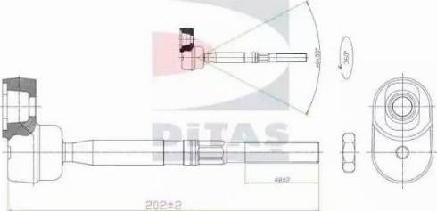 Ditas A2-5405 - Giunto assiale, Asta trasversale autozon.pro