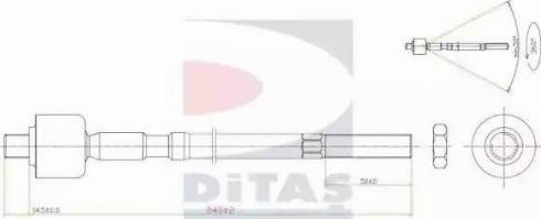 Ditas A2-5387 - Giunto assiale, Asta trasversale autozon.pro