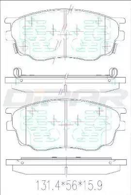 Ditas DFB6319 - Kit pastiglie freno, Freno a disco autozon.pro