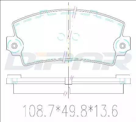 Ditas DFB1148 - Kit pastiglie freno, Freno a disco autozon.pro