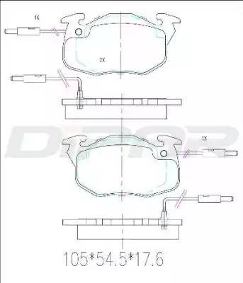 Ditas DFB1154 - Kit pastiglie freno, Freno a disco autozon.pro