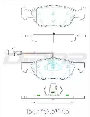 Ditas DFB1132 - Kit pastiglie freno, Freno a disco autozon.pro