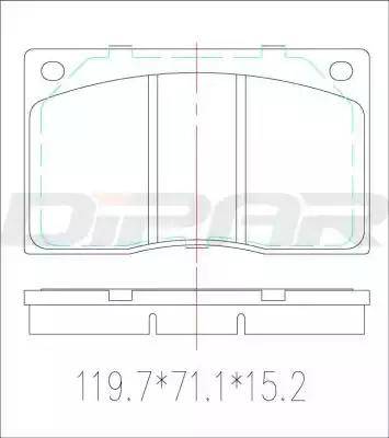 Ditas DFB1386 - Kit pastiglie freno, Freno a disco autozon.pro