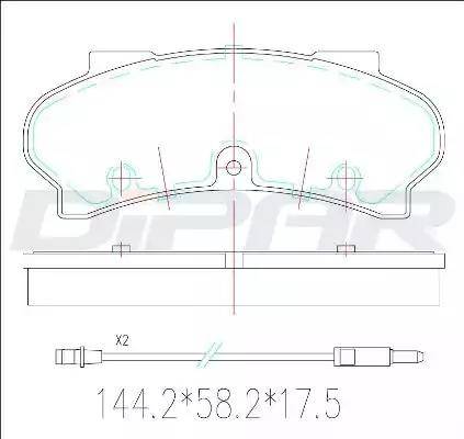 Ditas DFB1294 - Kit pastiglie freno, Freno a disco autozon.pro