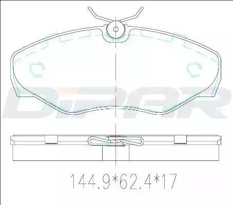 Ditas DFB3456 - Kit pastiglie freno, Freno a disco autozon.pro