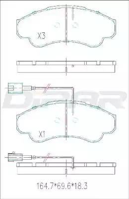 Ditas DFB3536 - Kit pastiglie freno, Freno a disco autozon.pro