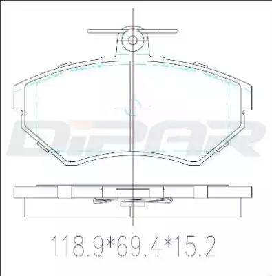 Ditas DFB3088 - Kit pastiglie freno, Freno a disco autozon.pro