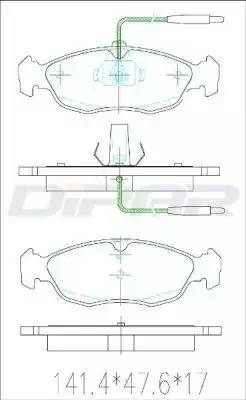 Ditas DFB3144 - Kit pastiglie freno, Freno a disco autozon.pro