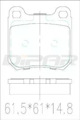 Ditas DFB3316 - Kit pastiglie freno, Freno a disco autozon.pro