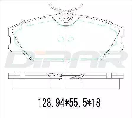 Ditas DFB3310 - Kit pastiglie freno, Freno a disco autozon.pro