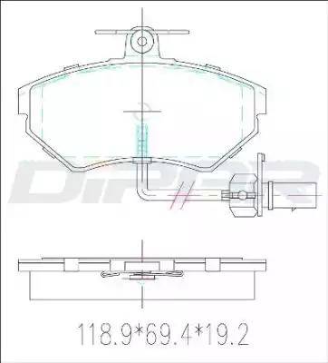 Ditas DFB3232 - Kit pastiglie freno, Freno a disco autozon.pro