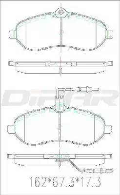 Ditas DFB2934 - Kit pastiglie freno, Freno a disco autozon.pro