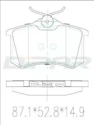 Ditas DFB2598 - Kit pastiglie freno, Freno a disco autozon.pro