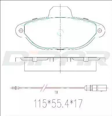 Ditas DFB2655 - Kit pastiglie freno, Freno a disco autozon.pro