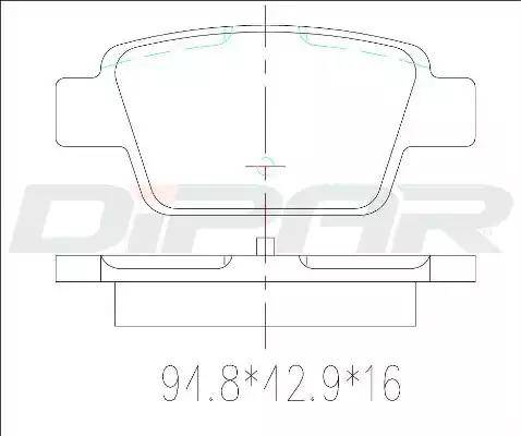 Ditas DFB2658 - Kit pastiglie freno, Freno a disco autozon.pro