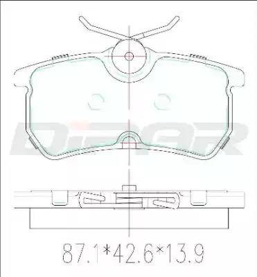 Ditas DFB2359 - Kit pastiglie freno, Freno a disco autozon.pro