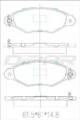 Ditas DFB2321 - Kit pastiglie freno, Freno a disco autozon.pro