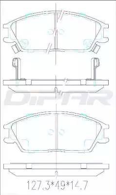 Ditas DFB2286 - Kit pastiglie freno, Freno a disco autozon.pro