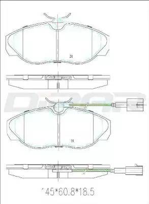 Ditas DFB2710 - Kit pastiglie freno, Freno a disco autozon.pro