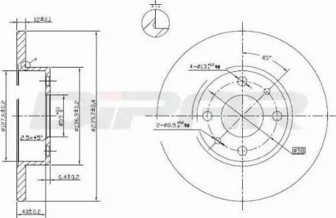 Ditas DFD1005 - Discofreno autozon.pro