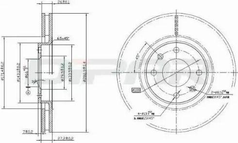 Ditas DFD1006 - Discofreno autozon.pro