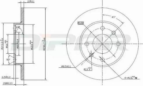 Ditas DFD1008 - Discofreno autozon.pro