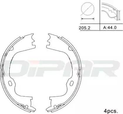 Ditas DPB1009 - Kit ganasce freno autozon.pro