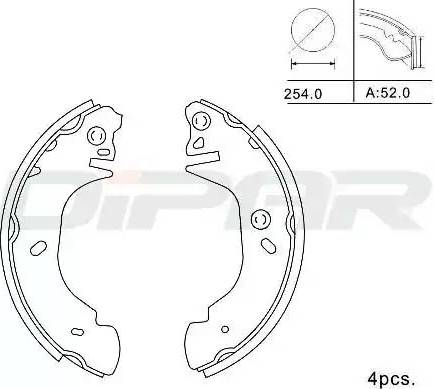 Ditas DPB1007 - Kit ganasce freno autozon.pro