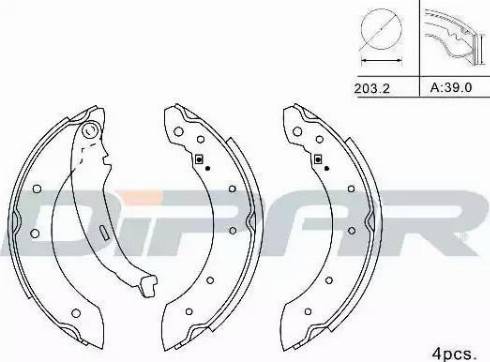 Ditas DPB1016 - Kit ganasce freno autozon.pro