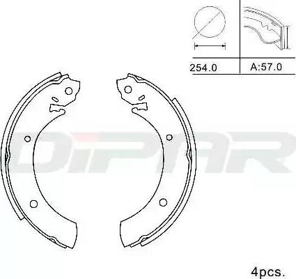 Ditas DPB1011 - Kit ganasce freno autozon.pro