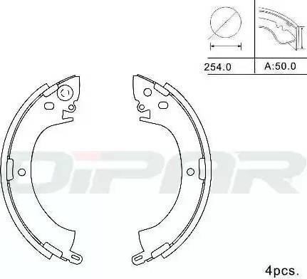 Ditas DPB1013 - Kit ganasce freno autozon.pro