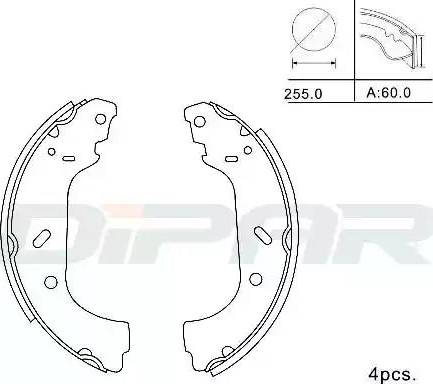 Ditas DPB1025 - Kit ganasce freno autozon.pro