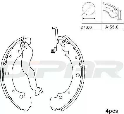 Ditas DPB1023 - Kit ganasce freno autozon.pro