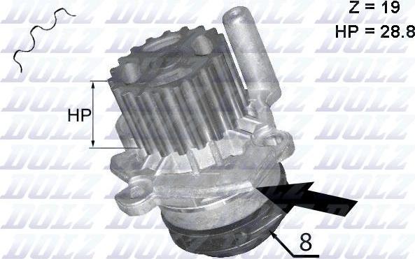 DOLZ A224 - Pompa acqua autozon.pro