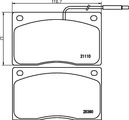 BENDIX 510173 - Kit pastiglie freno, Freno a disco autozon.pro