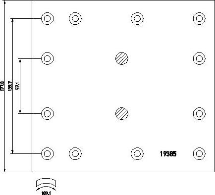 DON CW412A7141 - Kit materiale d'attrito, Freno a tamburo autozon.pro