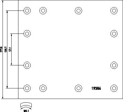 DON CW412A7141 - Kit materiale d'attrito, Freno a tamburo autozon.pro