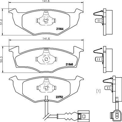 DON PCP1499 - Kit pastiglie freno, Freno a disco autozon.pro