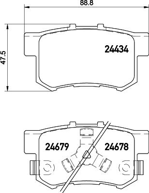 DON PCP1443 - Kit pastiglie freno, Freno a disco autozon.pro