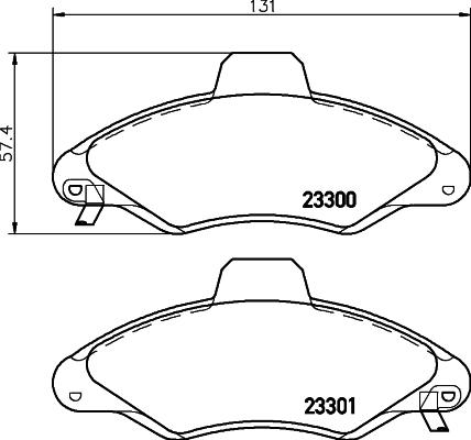 DON PCP1452 - Kit pastiglie freno, Freno a disco autozon.pro