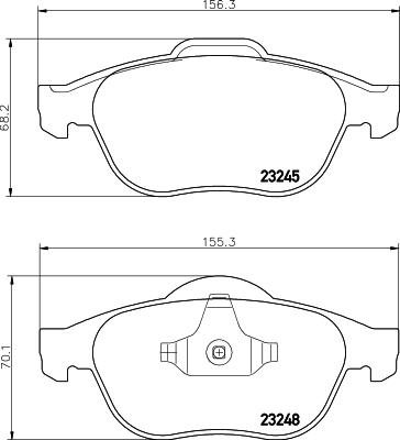 DON PCP1457 - Kit pastiglie freno, Freno a disco autozon.pro