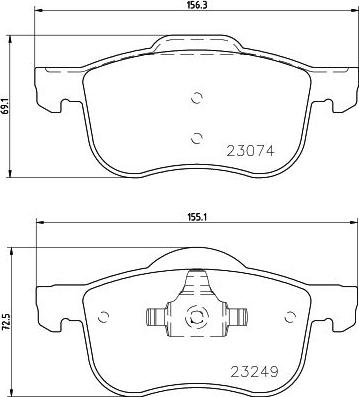 DON PCP1434 - Kit pastiglie freno, Freno a disco autozon.pro