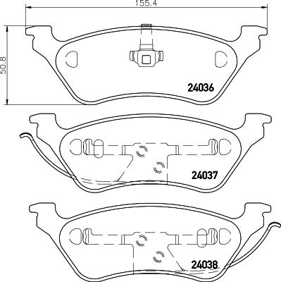 DON PCP1438 - Kit pastiglie freno, Freno a disco autozon.pro