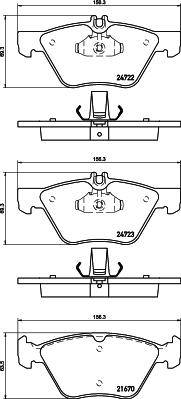 DON PCP1593 - Kit pastiglie freno, Freno a disco autozon.pro