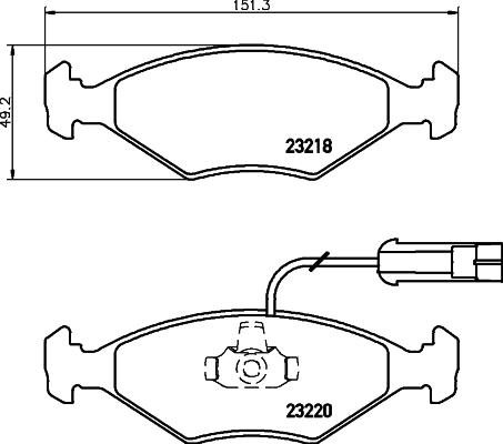 HELLA T1160 - Kit pastiglie freno, Freno a disco autozon.pro