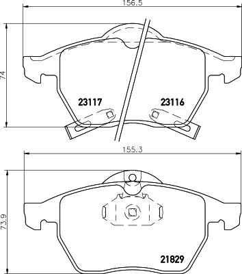 DON PCP1587 - Kit pastiglie freno, Freno a disco autozon.pro